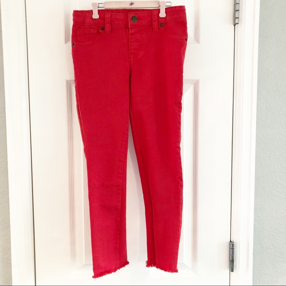 Cat & Jack Red Super Stretch Jeggings 8
